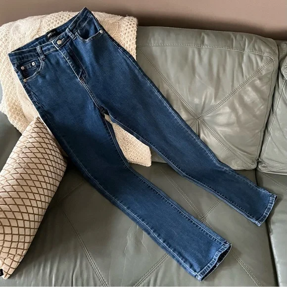 NASTY GAL Stretch HIGH RISE High Waisted SKINNY Soft JEANS UK 10 EU 38 - Picture 4 of 16